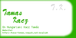 tamas kacz business card