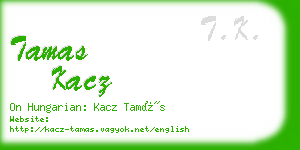 tamas kacz business card